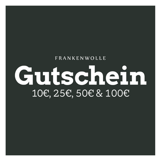 Frankenwolle Geschenk Gutschein für nachhaltige Merinowolle