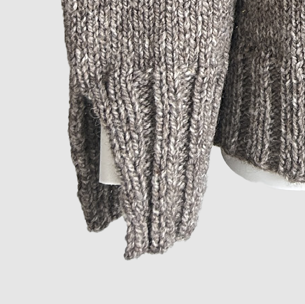 STRICKPAKET STEHKRAGENPULLOVER MIT AJOUREINSATZ
