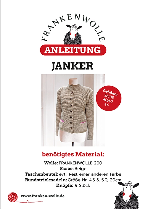 Strickanleitung M011 "Damen Janker"  Design FRANKENWOLLE  DIGITAL