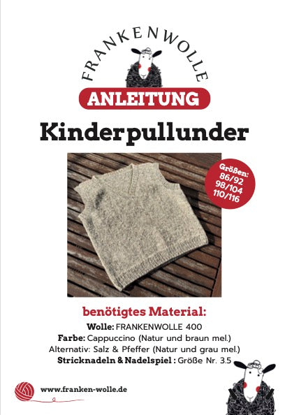 Strickanleitung M007 "Kinderpullunder"  Design FRANKENWOLLE  DIGITAL